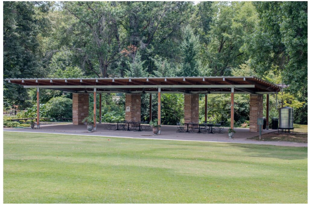 View of the front of Friendship Pavilion