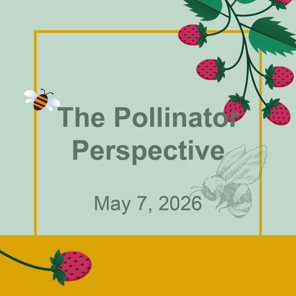 Decorative image that says, "The Pollinator Perspective May 7, 2026."